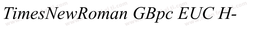TimesNewRoman GBpc EUC H字体转换